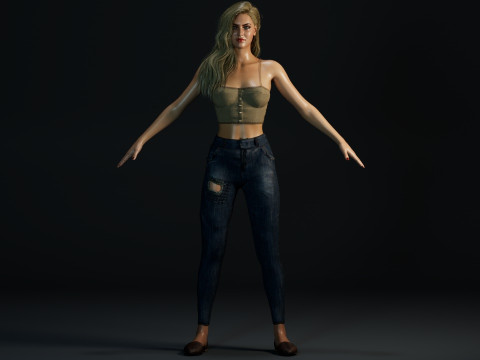 Candice Swanepoel 3D Model