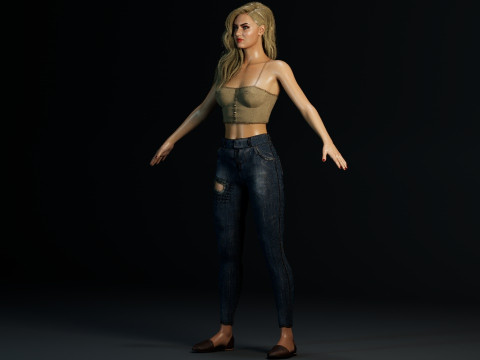 Candice Swanepoel 3D Model