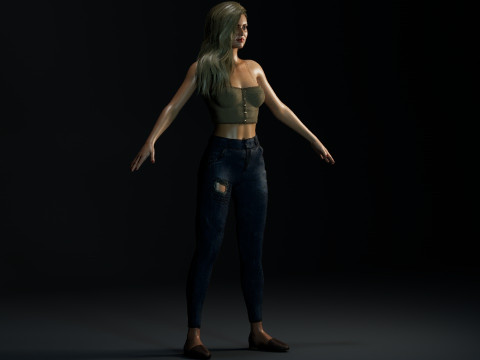 Candice Swanepoel 3D Model