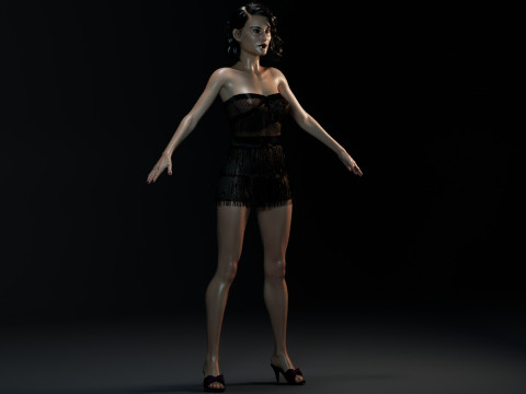 Michelle Dockery Modello 3D