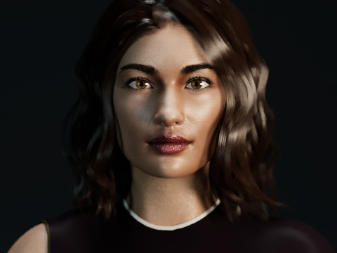 Olga Kurylenko 3D Model