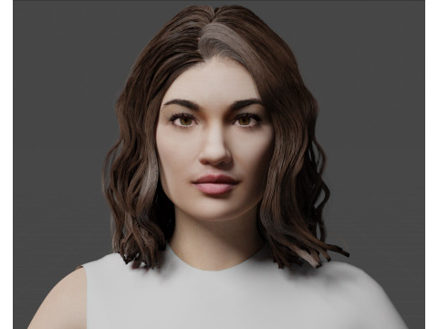 Olga Kurylenko 3D Model