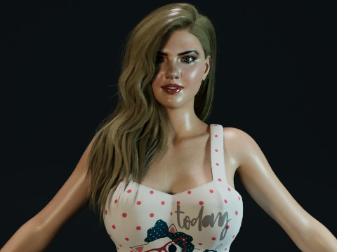Kate Upton Modello 3D