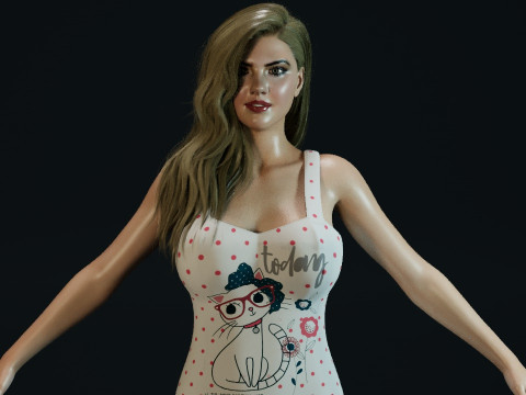 Kate Upton Modello 3D