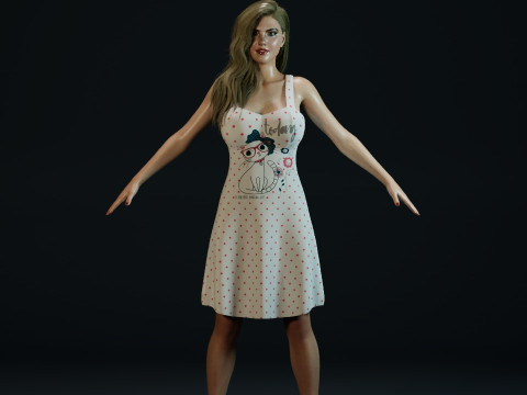 Kate Upton Modello 3D