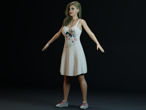 Kate Upton Modello 3D