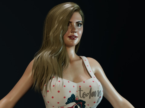 Kate Upton Modello 3D