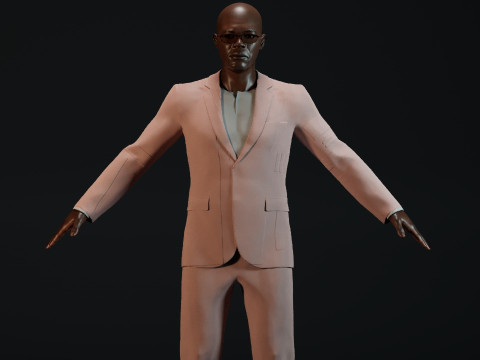 Samuel L Jackson 3Dモデル