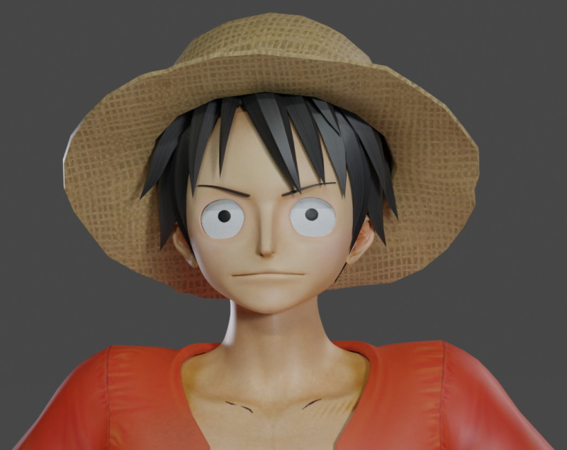 Monkey D Luffy Model 3D .c4d .max .obj .3ds .fbx .stl .blend 