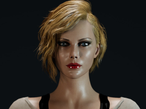 Charlize Theron 3Dモデル
