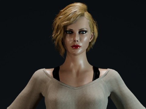 Charlize Theron 3Dモデル