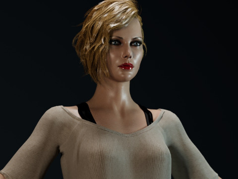 Charlize Theron 3Dモデル