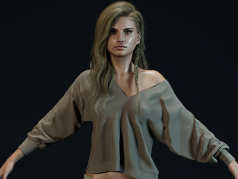Imogen Poots 3Dモデル