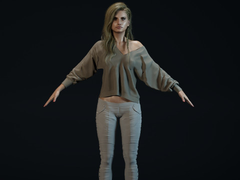 Imogen Poots 3Dモデル