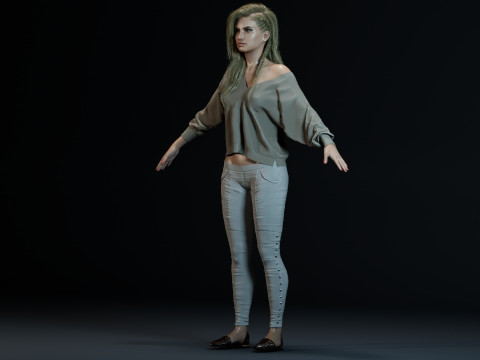 Imogen Poots 3Dモデル