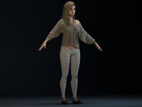 Imogen Poots 3Dモデル