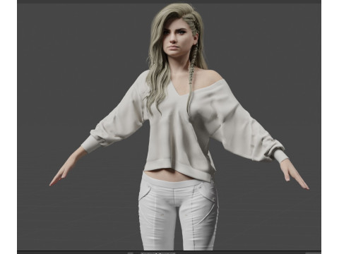 Imogen Poots 3Dモデル