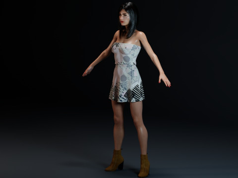 Courteney Cox 3D Model
