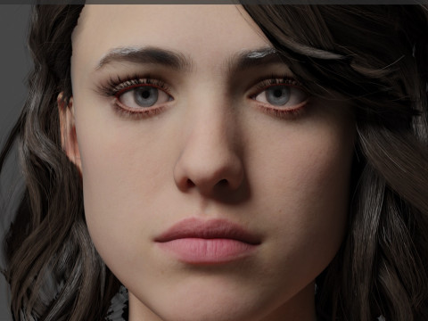 Margaret Qualley 3D-Modell