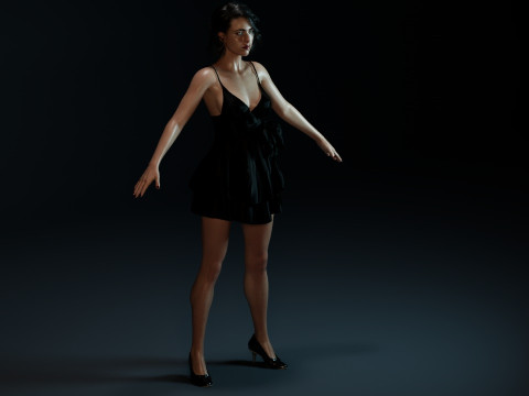 Margaret Qualley 3D-Modell