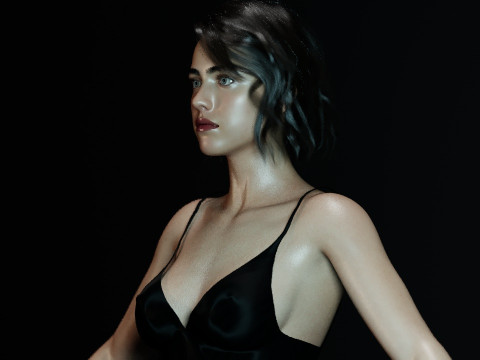 Margaret Qualley 3D-Modell