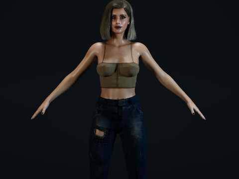 Emma Roberts 3D 模型