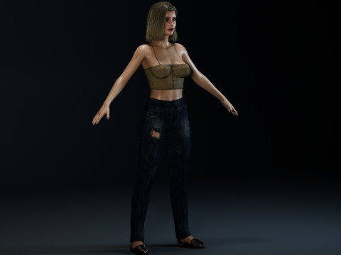 Emma Roberts 3D 模型