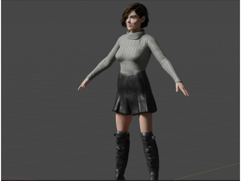 Alison Brie 3D Model