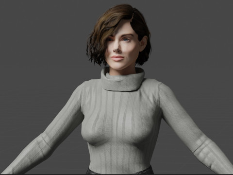 Alison Brie 3D Model