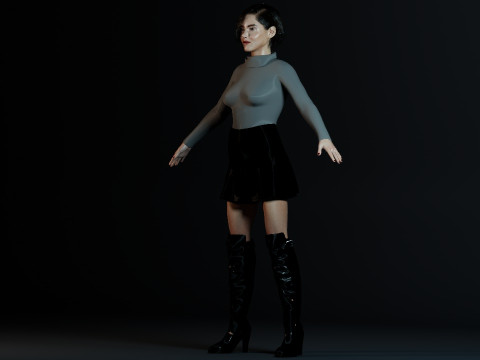 Alison Brie 3D Model