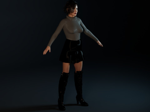 Alison Brie 3D Model