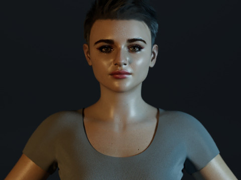 Joey King 3D Model