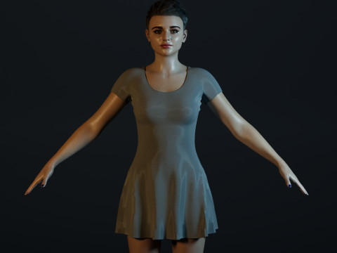 Joey King 3D Model