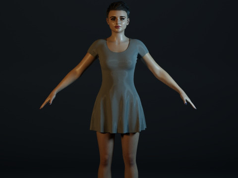 Joey King 3D Model
