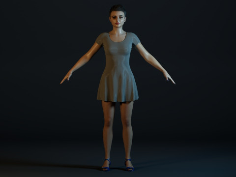 Joey King 3D Model