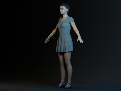 Joey King 3D Model
