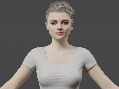 Joey King 3D Model