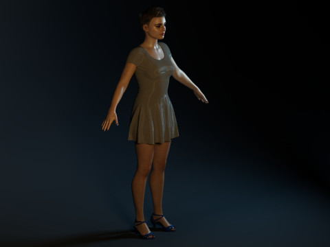 Joey King 3D Model