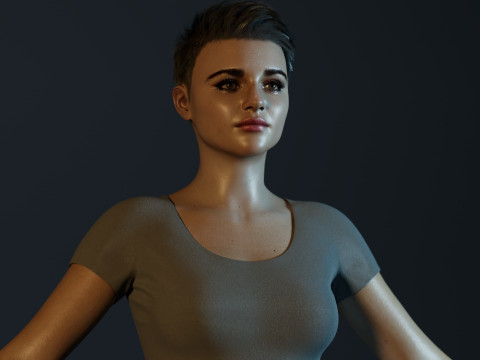 Joey King 3D Model