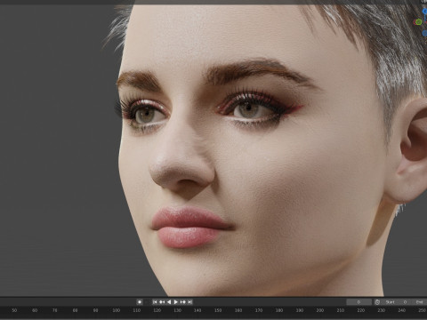 Joey King 3D Model