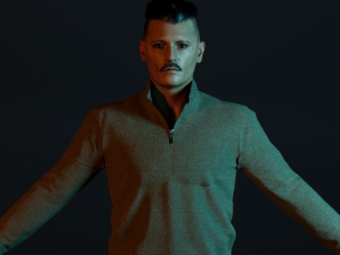 Johnny Depp Modelo 3D
