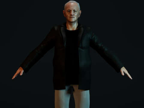 Anthony Hopkins Modello 3D