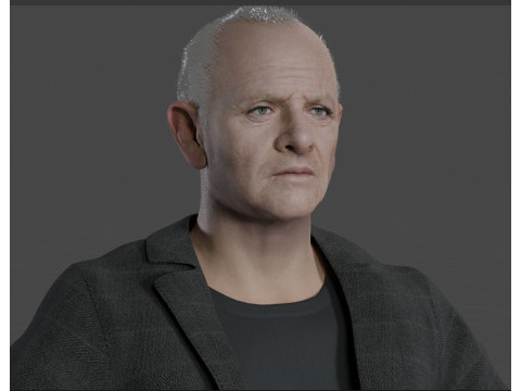 Anthony Hopkins Modello 3D