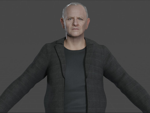Anthony Hopkins Modello 3D