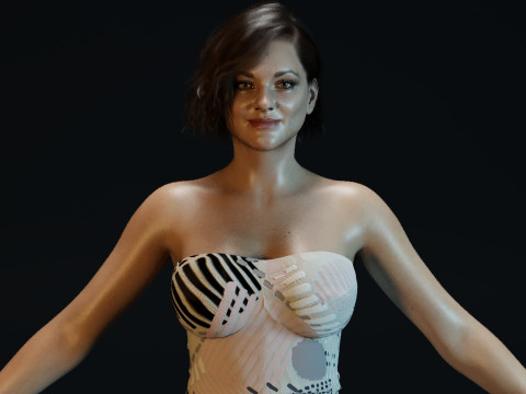 Marion Cotillard 3D Модель