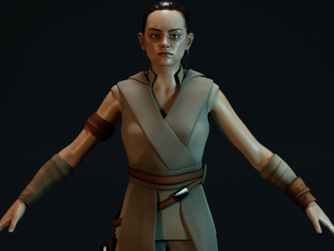 Rey Star Wars 3D 모델