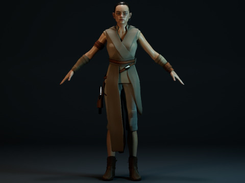 Rey Star Wars 3D 모델