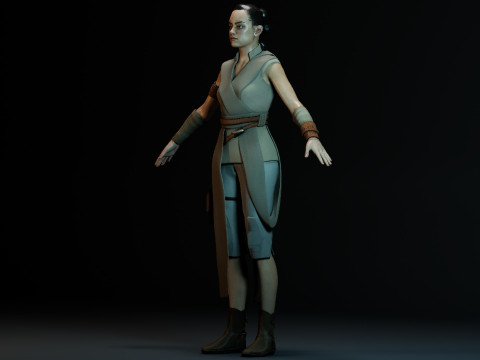Rey Star Wars 3D 모델