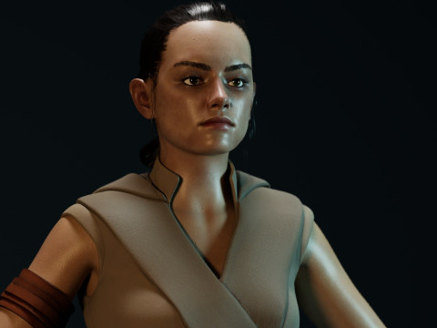 Rey Star Wars 3D 모델