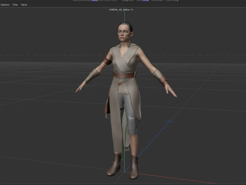 Rey Star Wars 3D 모델